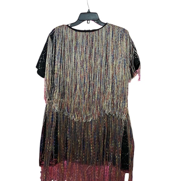 XPlusWear Multicolor Fringe Dress - Picture 2 of 7